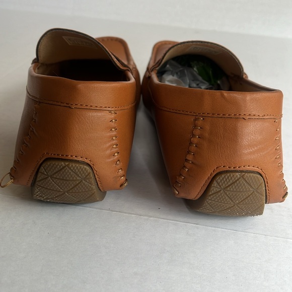NWOT Jousen Milan, Italy Cognac SlipOn Penny Loafers - Picture 3 of 9